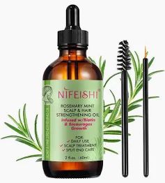 Rosemary Mint Scalp & Hair Strengthening Oil – Natural Growth, Shine & Repair Formula